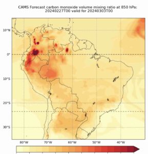 Natuurbranden Zuid-Amerika begin 2024