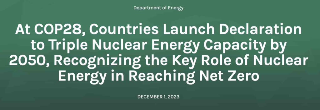 Kernenergieverklaring 22 landen COP28