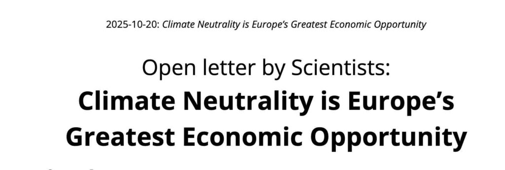 Open brief wetenschappers aan EU